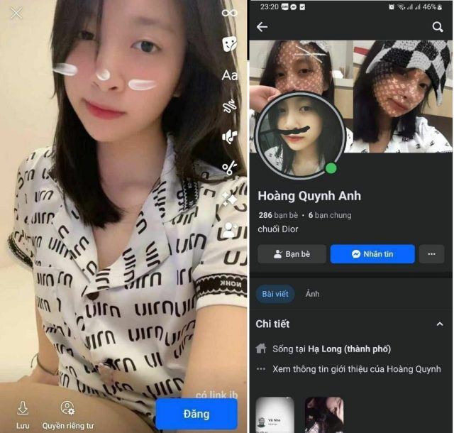 Clip 18  nữ sinh Hoàng Quỳnh Anh