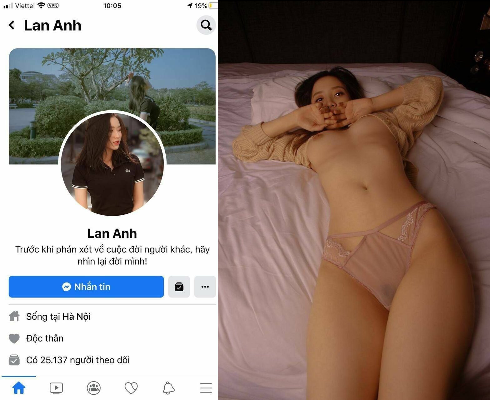 Clip sex Lan Anh tái hiện cảnh ân ái nóng bỏng với người yêu