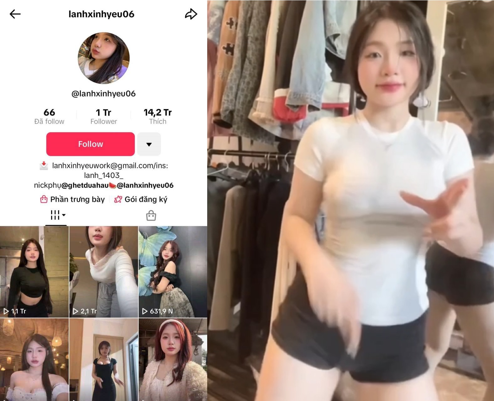 Video quyến rũ tiktoker Lanhxinhyeu nóng bỏng đầy khao khát 18+